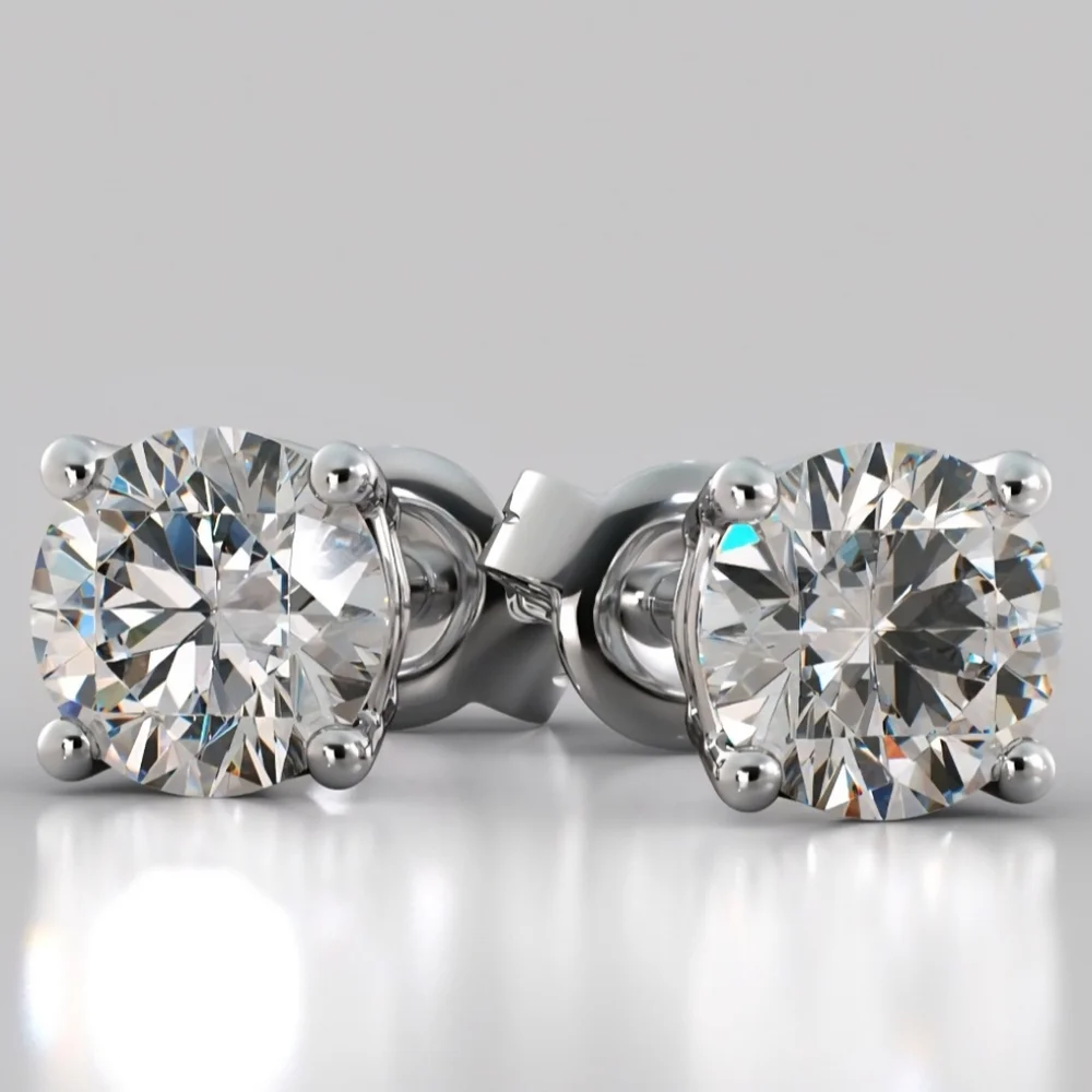 Elegant 6ct Certified Moissanite Silver Stud Earrings - Picture 5 of 8